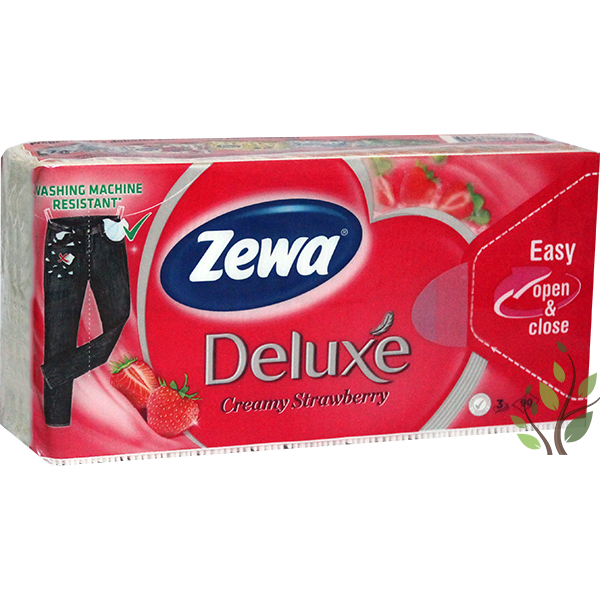 Zewa Deluxe papír zsebkendő 90 db 3 réteg creamy strawberry