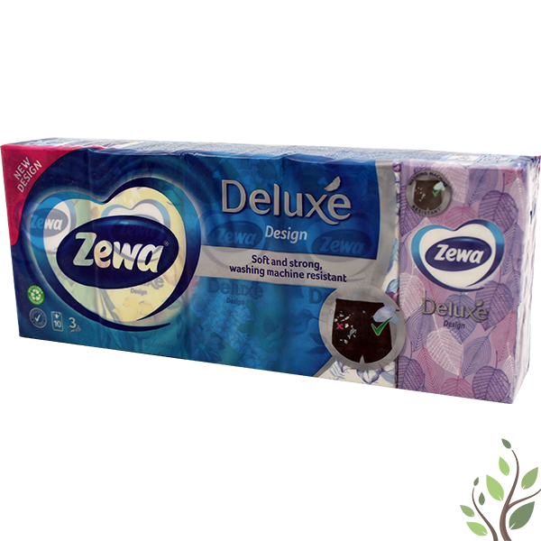 Zewa Deluxe papír zsebkendő 10x10 db 3 réteg design