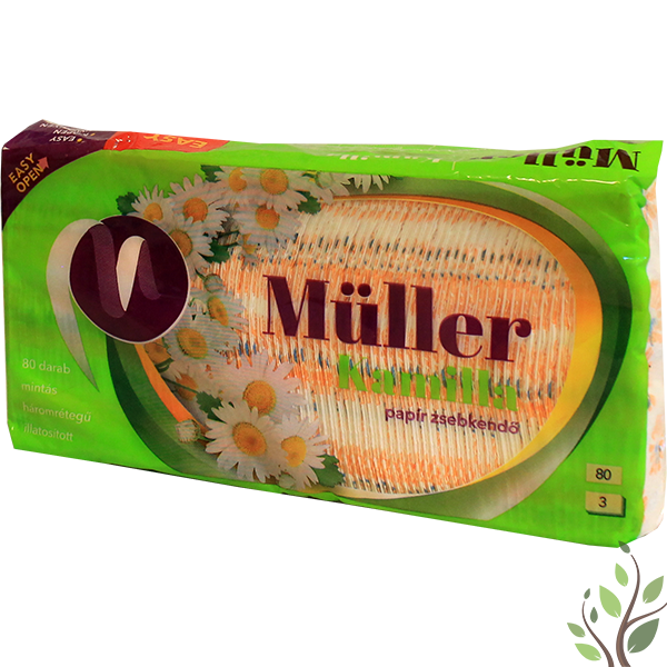Müller papírzsebkendő 3 réteg 80 db kamilla
