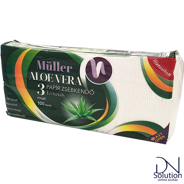Müller papírzsebkendő 3 réteg 100 db aloe vera
