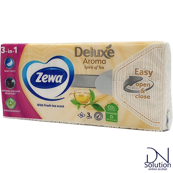 Zewa Deluxe papírzsebkendő 90 db 3 réteg spirit of tea