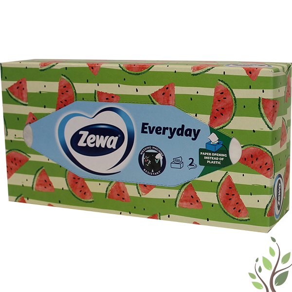 Zewa papírzsebkendő dobozos 2 réteg 100 db everyday