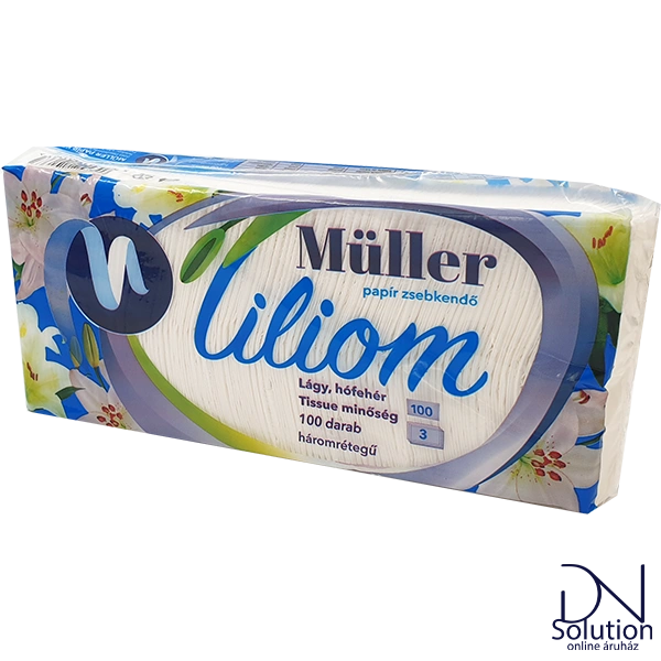 Müller papírzsebkendő 3 réteg 100 db liliom