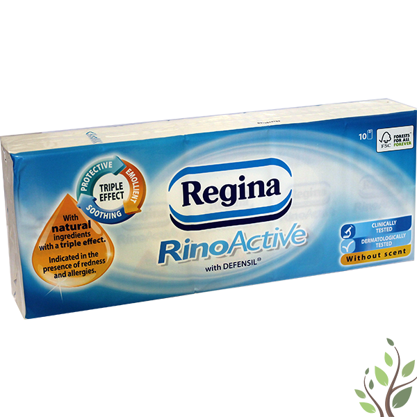 Regina papírzsebkendő 4 réteg 10x9 db rinoactive