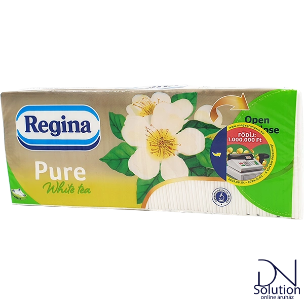 Regina papírzsebkendő 3 réteg 90 db pure white tea