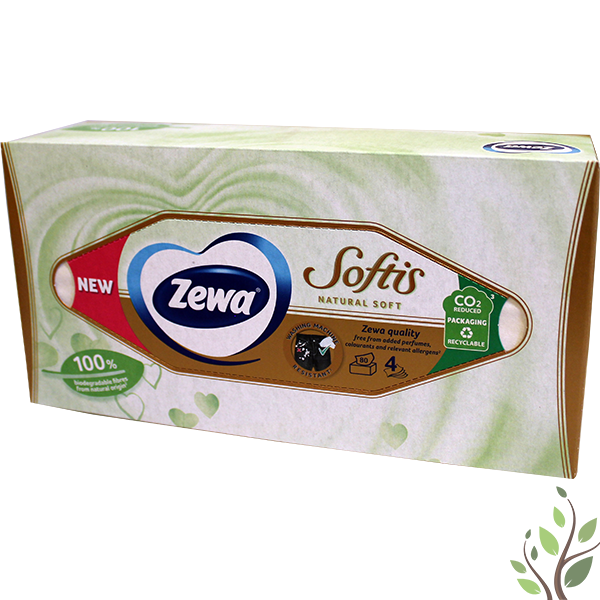 Zewa papírzsbekendő dobozos 80db 4 réteg natural soft